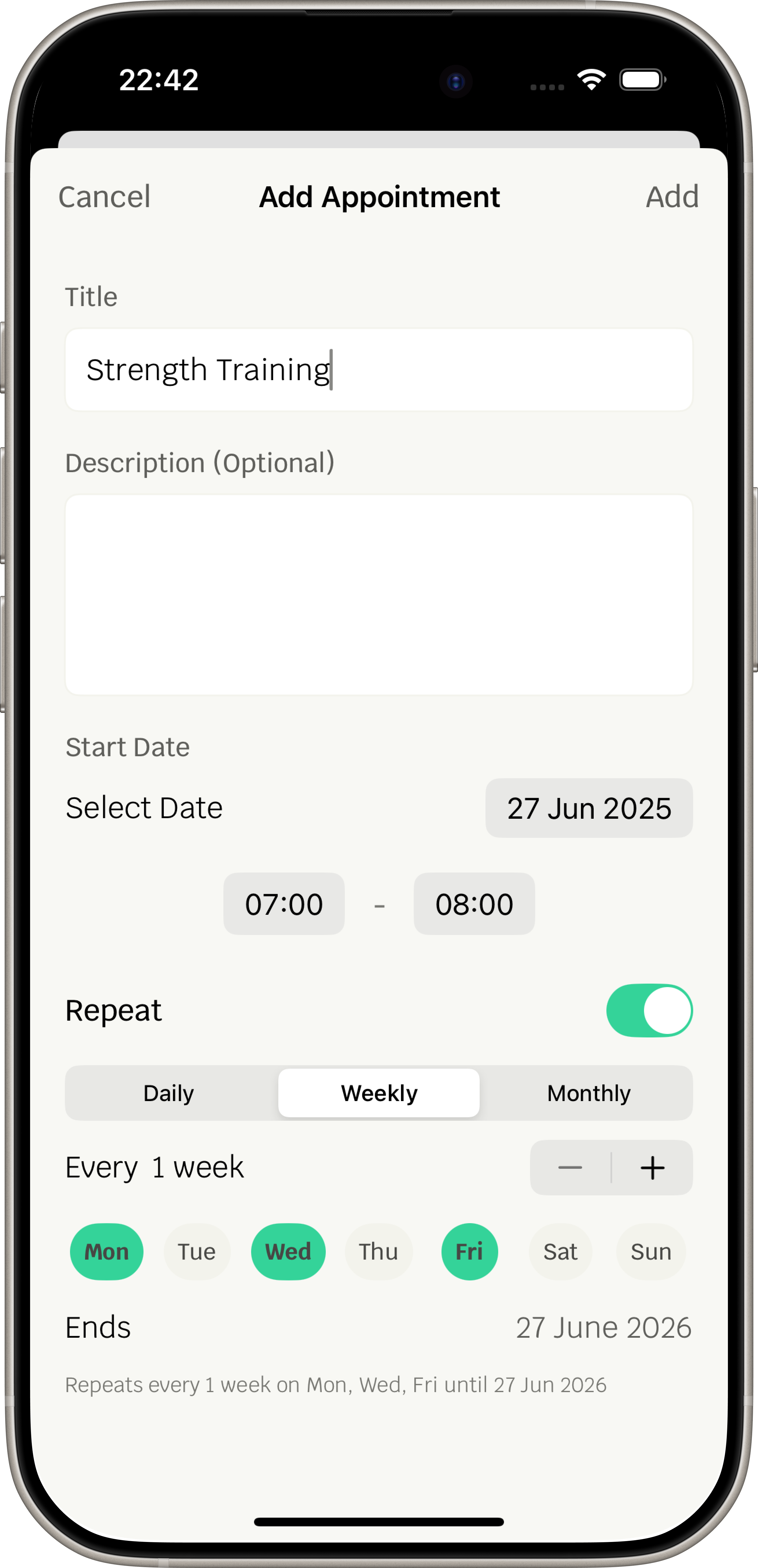 Fixed Commitments screenshot