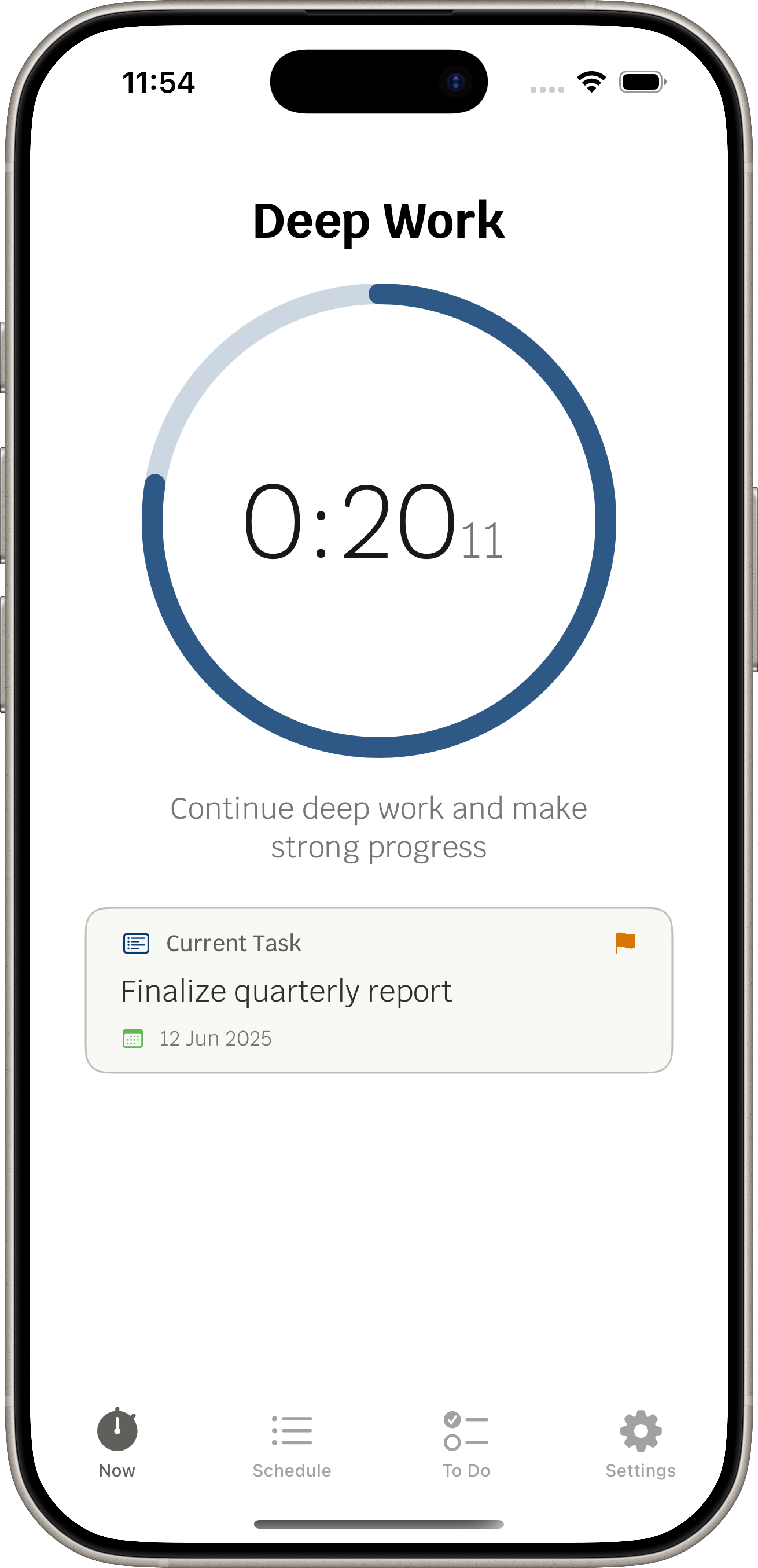 Focused Single-Task Sessions screenshot